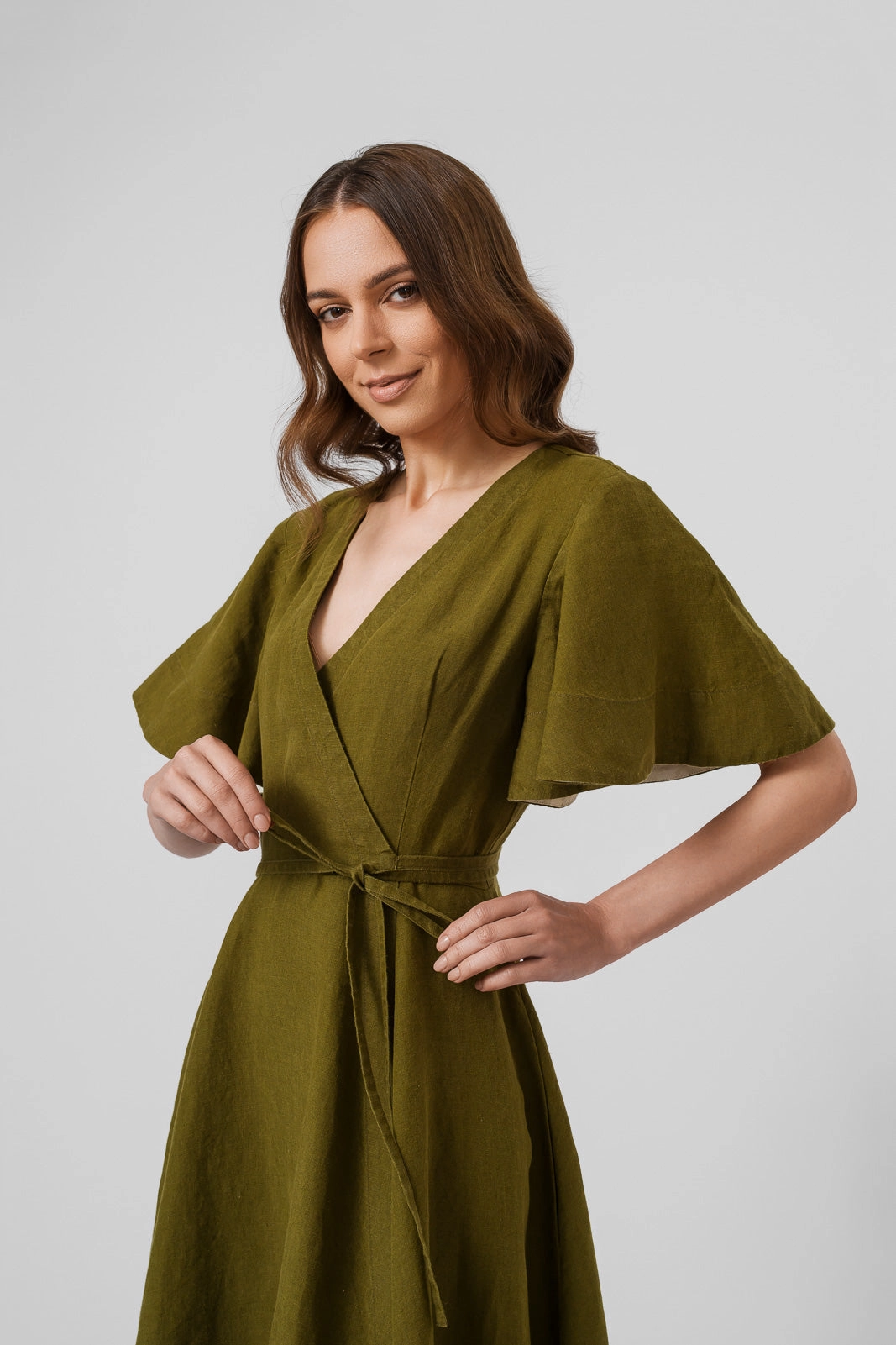 Wrap Dress, Butterfly Sleeve Versatile Comfort Midnight Mood