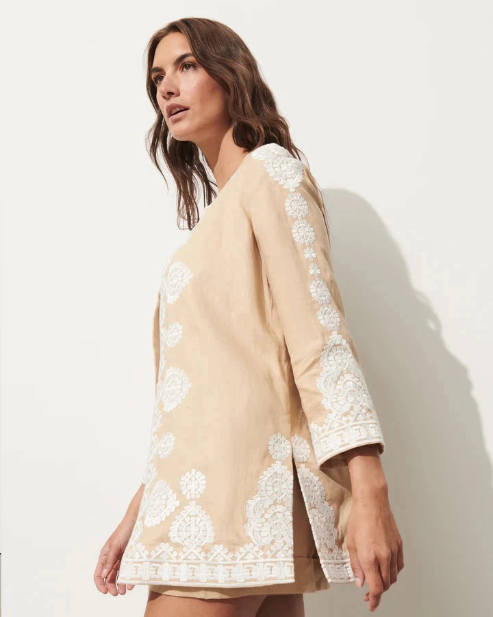 Noise Free Fabric Wren Jacket Travertine Sand