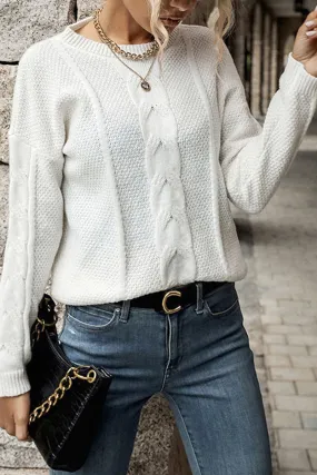 Active Wear CABLE KNIT DAILY COZY SWEATER