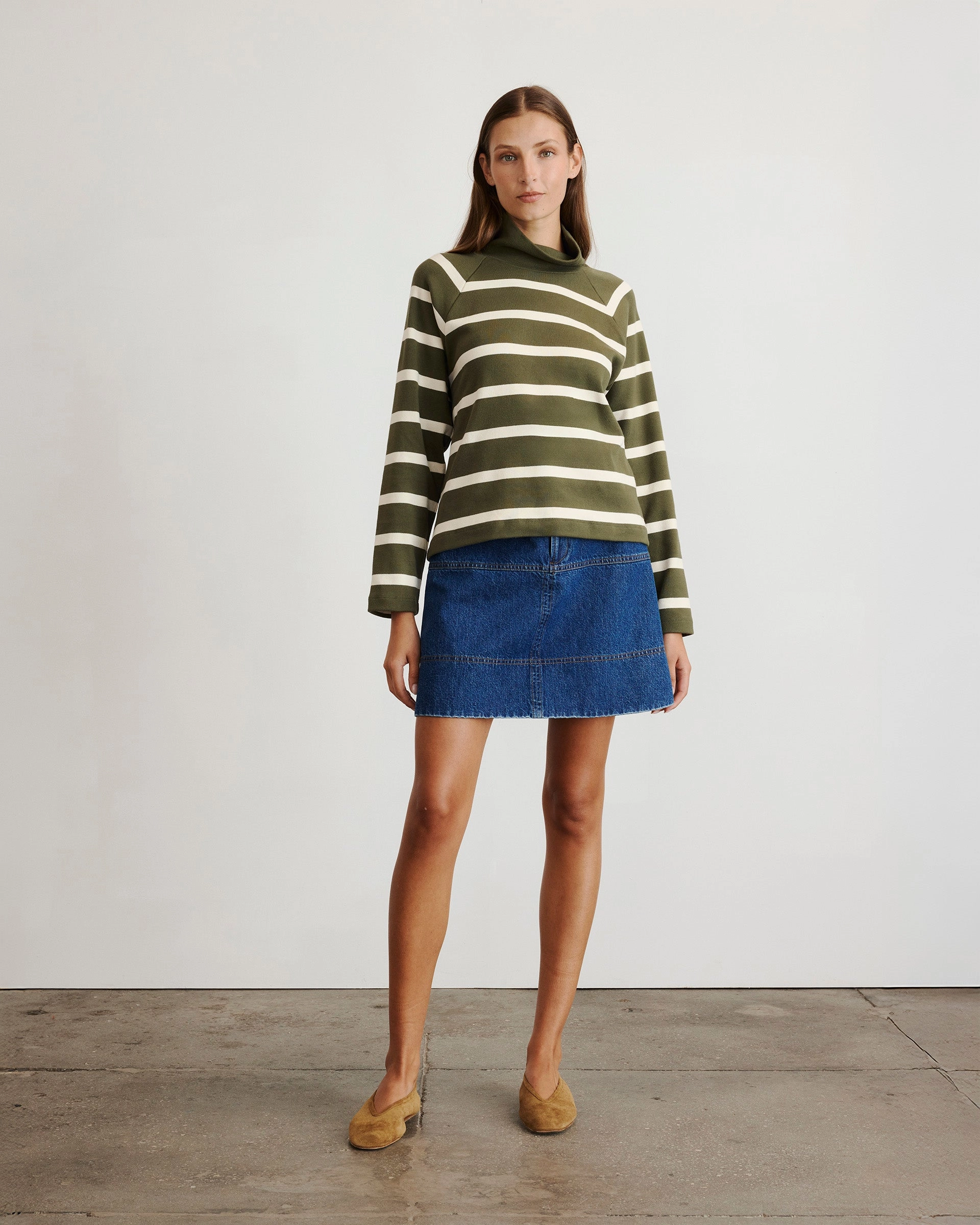 Brinkley Pullover Layered Neckline YarnDyed Stripes