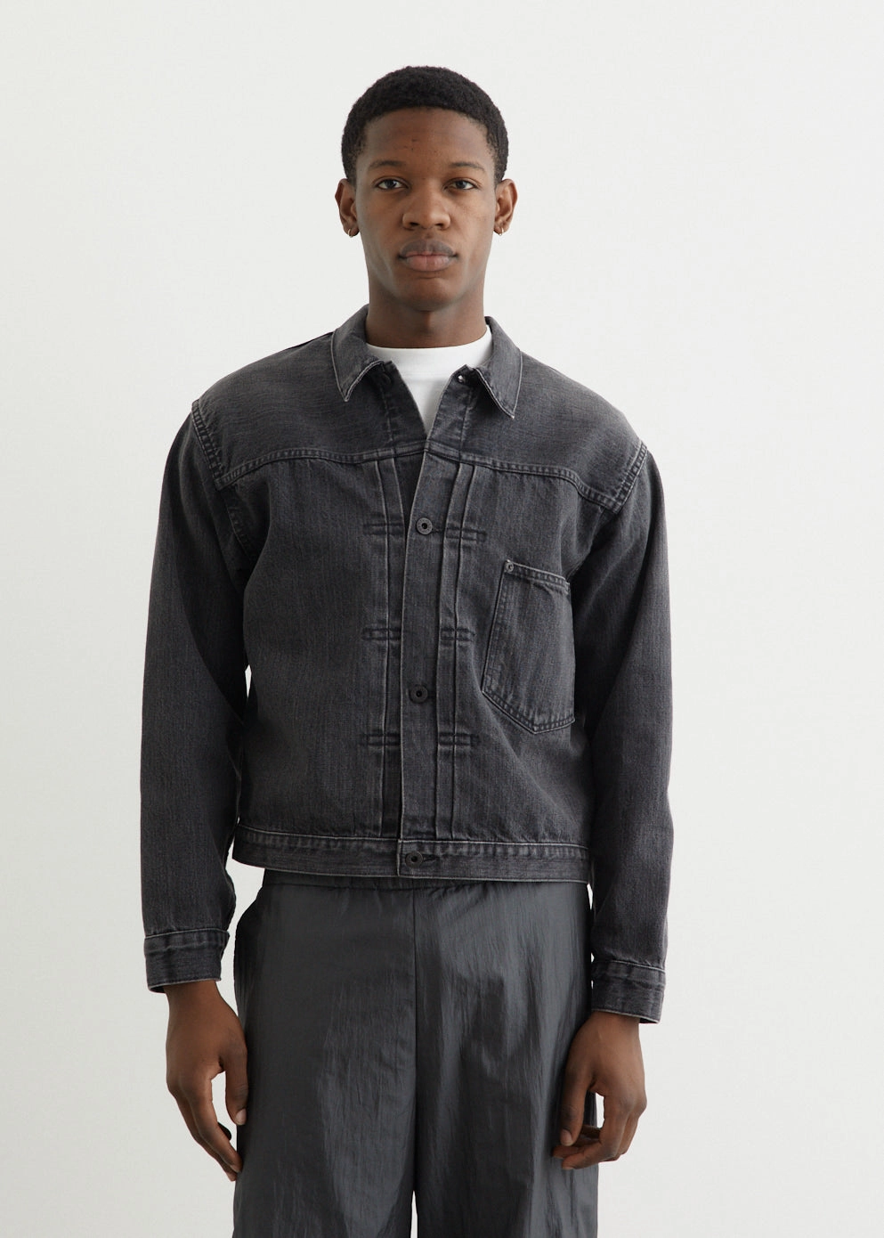 Basic Piece Minimal Shrinkage Fabric WWII Type1 Denim Jacket