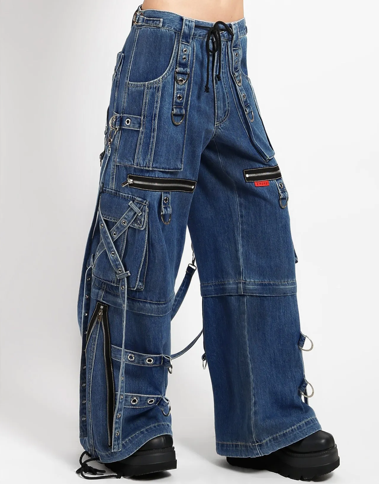 X-STRAP PANT BLUE DENIM MachineWashable Breathable wear