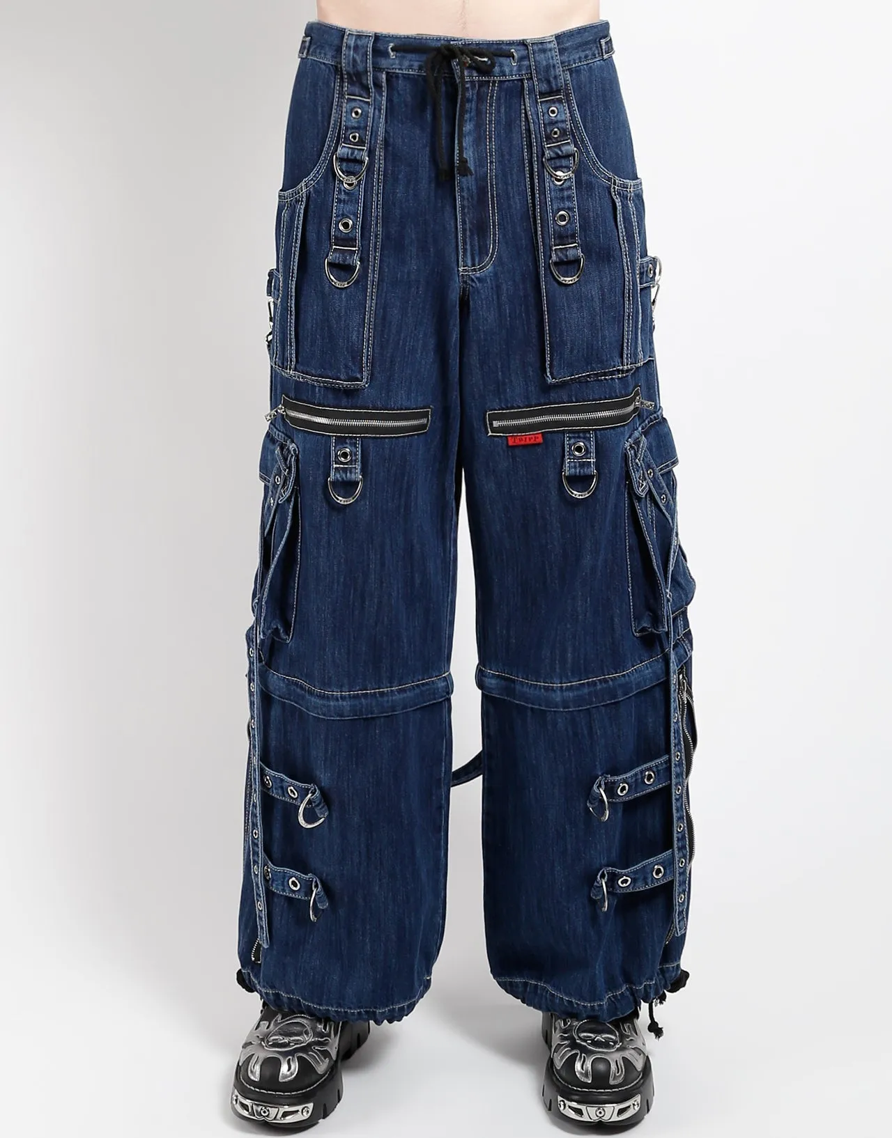 Tight Waist X-STRAP PANT BLUE DENIM