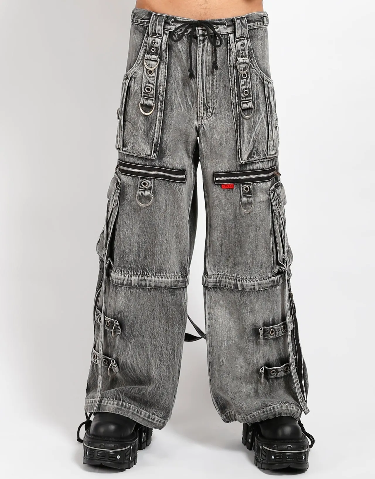 X-STRAP PANT FOG WASH DENIM Athletic Fit