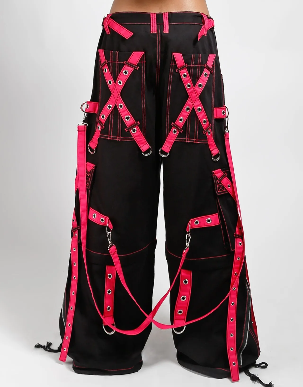 X-STRAP ZIP OFF PANT BLACK/PINK FlexibleMobilityDesign