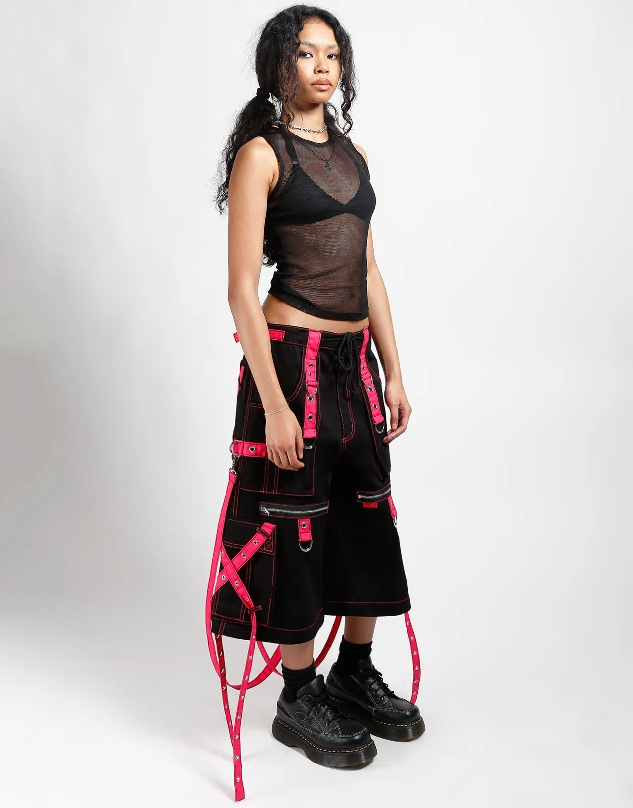 X-STRAP ZIP OFF PANT BLACK/PINK Flattering Cut Quick Cool