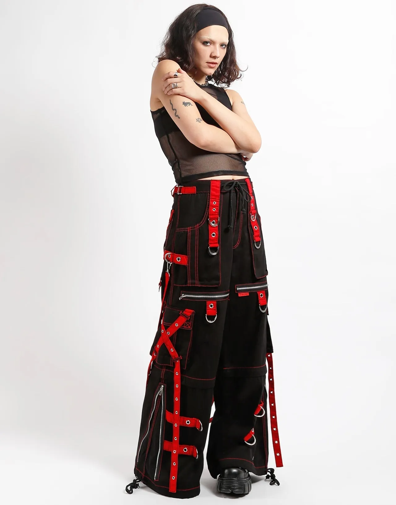 Timeless Appeal X-STRAP ZIP OFF PANT BLACK/RED