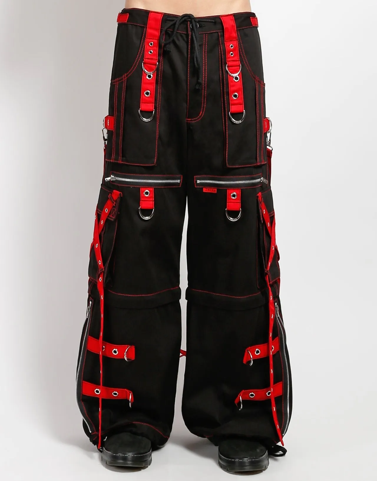 Easy Fit X-STRAP ZIP OFF PANT BLACK/RED