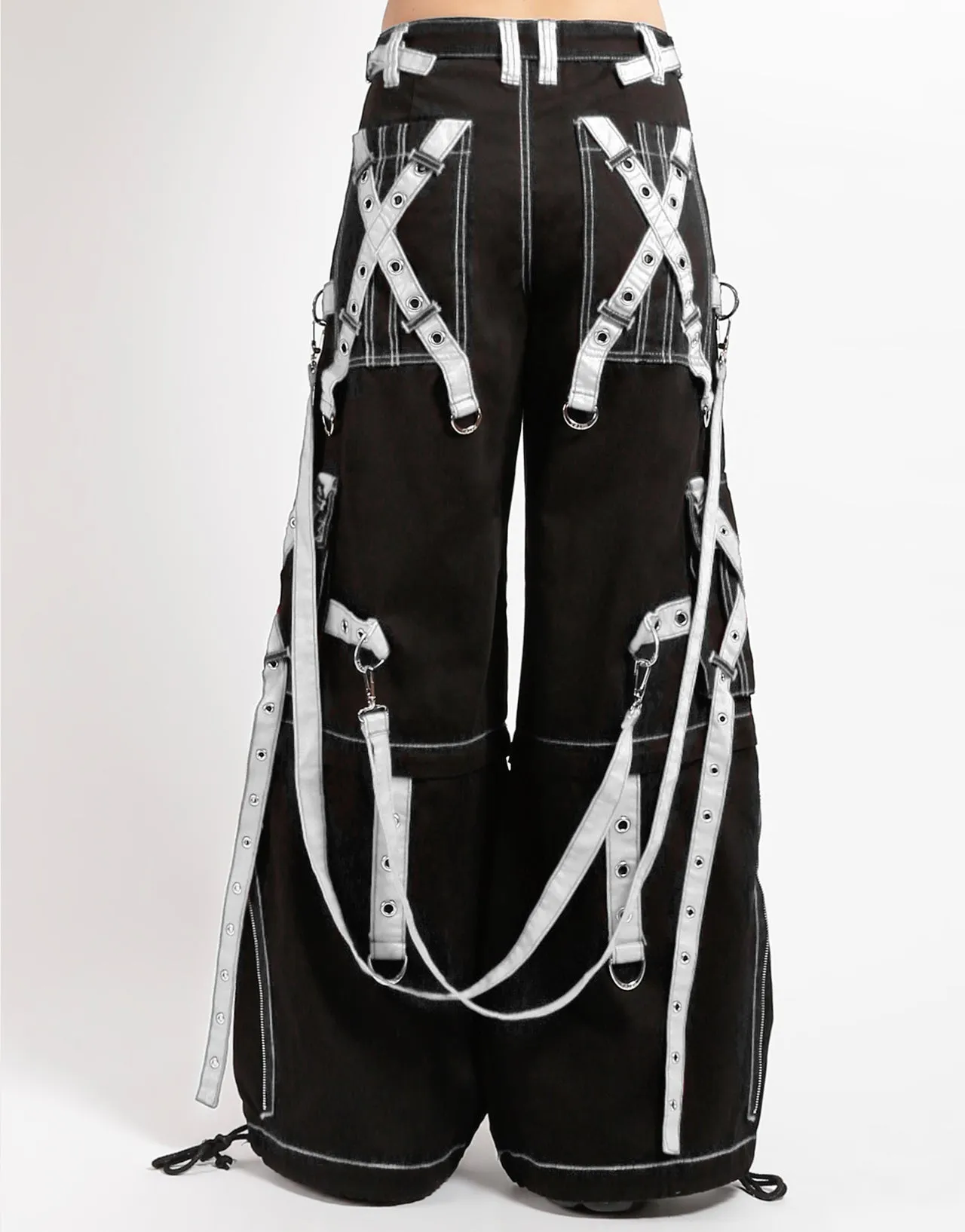 Flattering Waist X-STRAP ZIP OFF PANT BLACK/WHITE