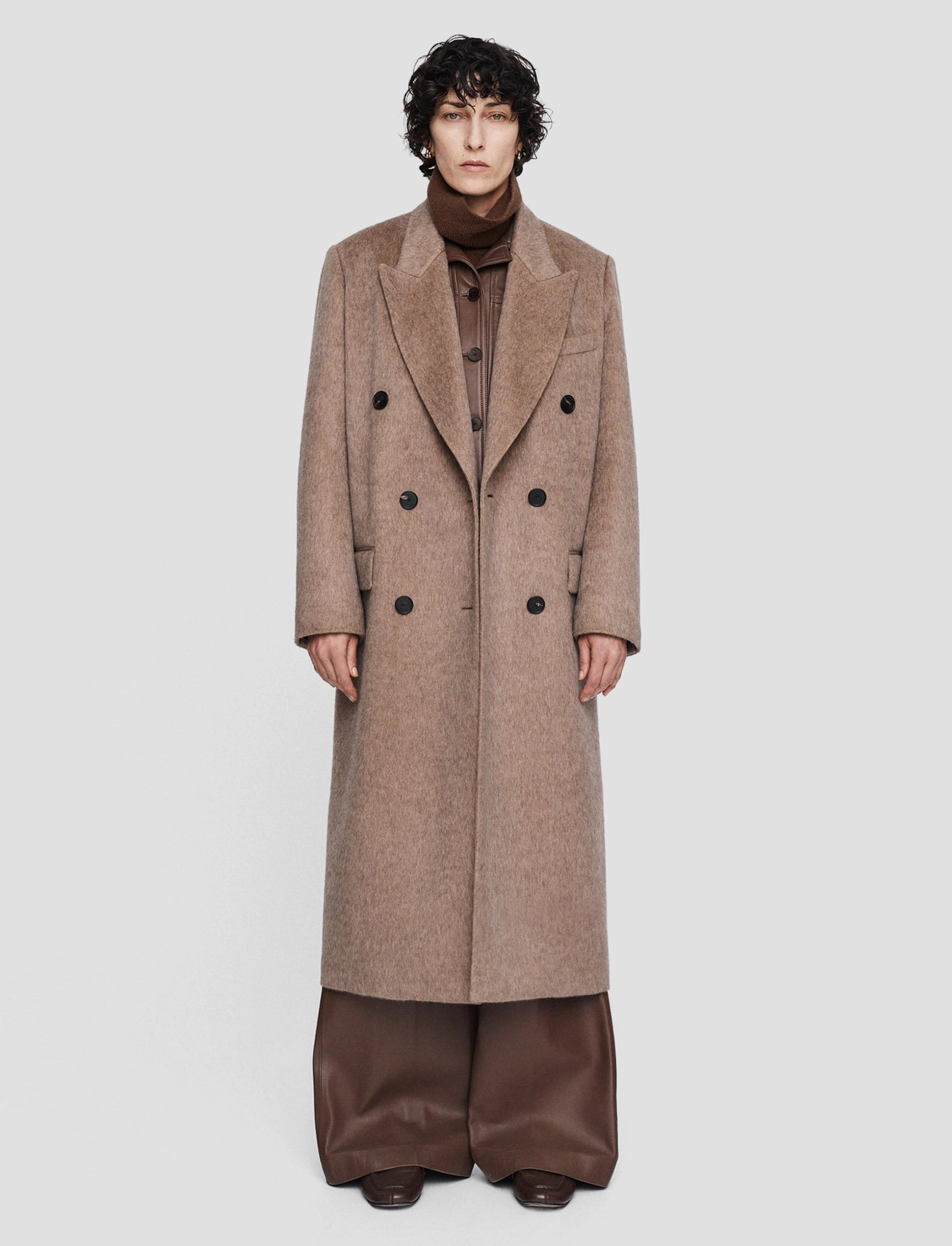 clean design Yak Wool Lilas Coat