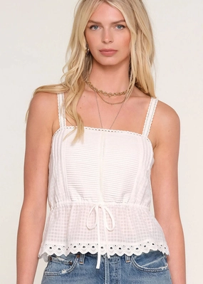 Soft Texture RibbedCuff Sasha Top - Eggshell