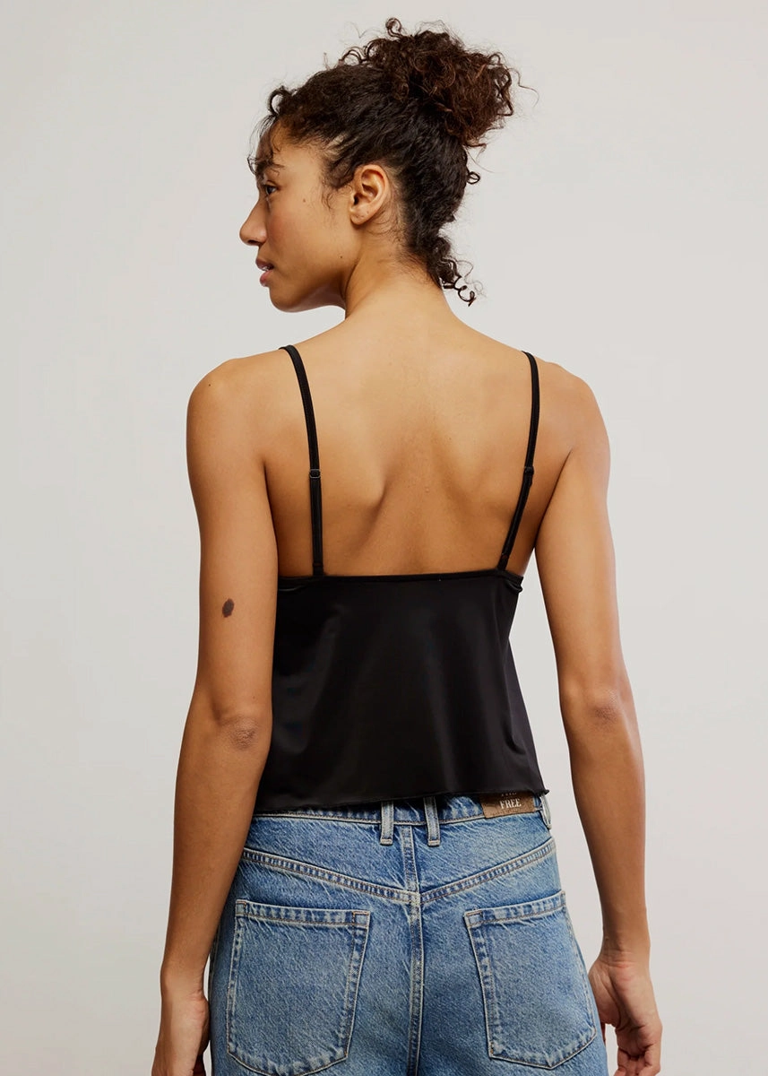 Sophie Cami - Black YarnDyedFabric