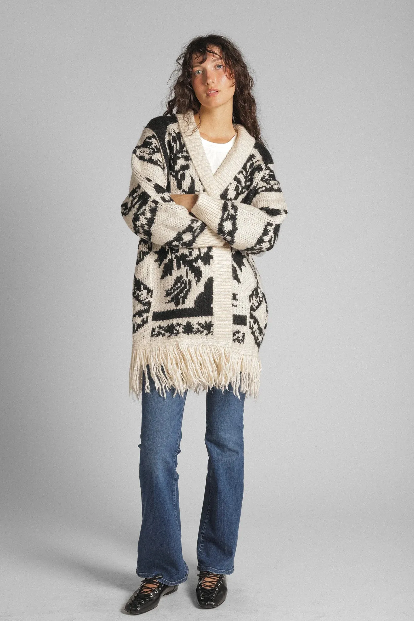 Zane Cardigan Layering Piece Multi Panel Construction