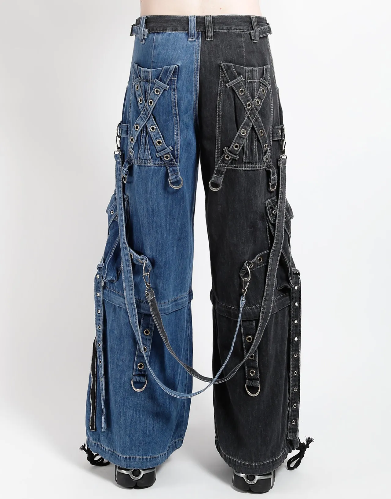 WrinkleFreeFinish X-STRAP PANT SPLIT DENIM