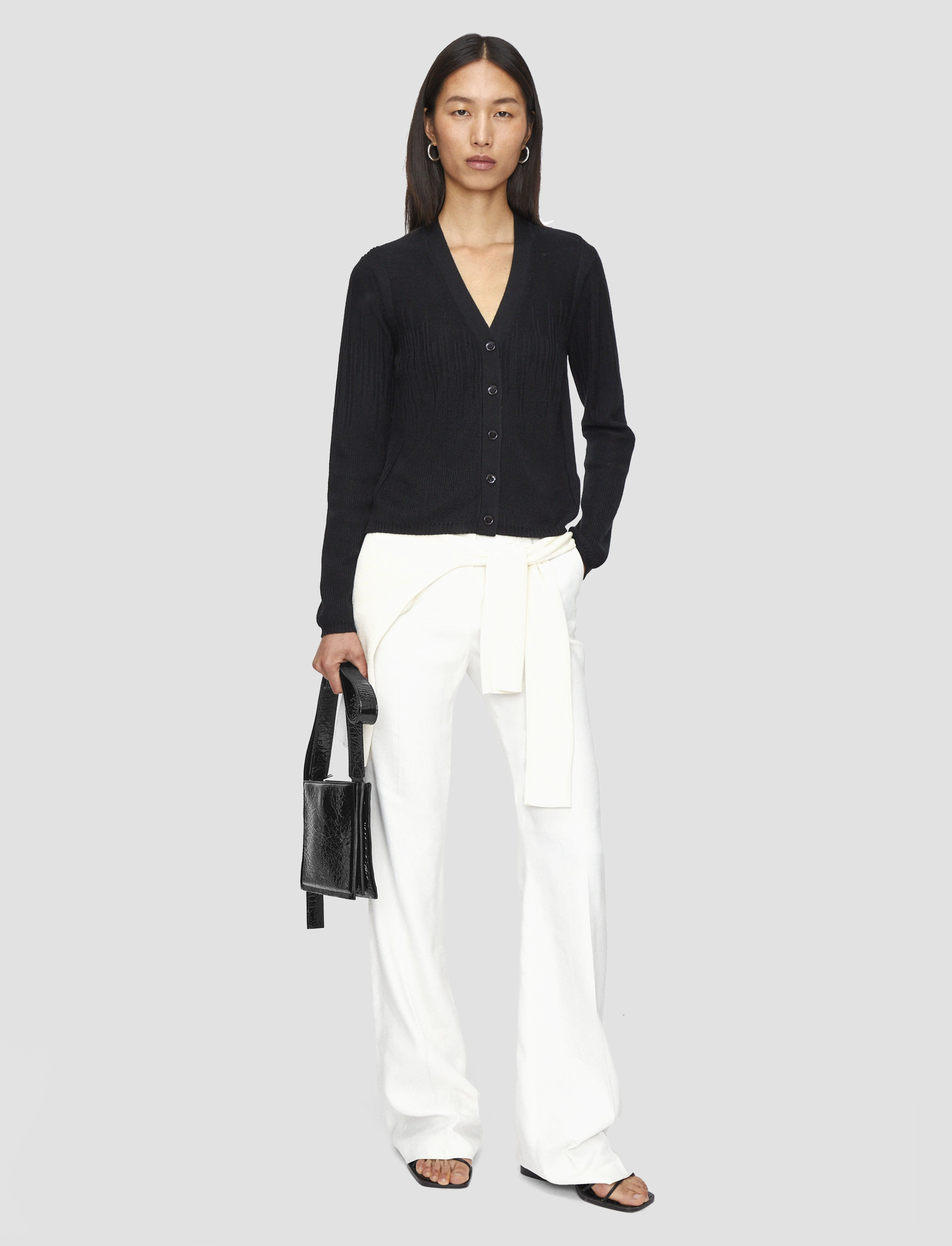 Gradient Stitch Cardigan Chic Layer Layered Stitch Details