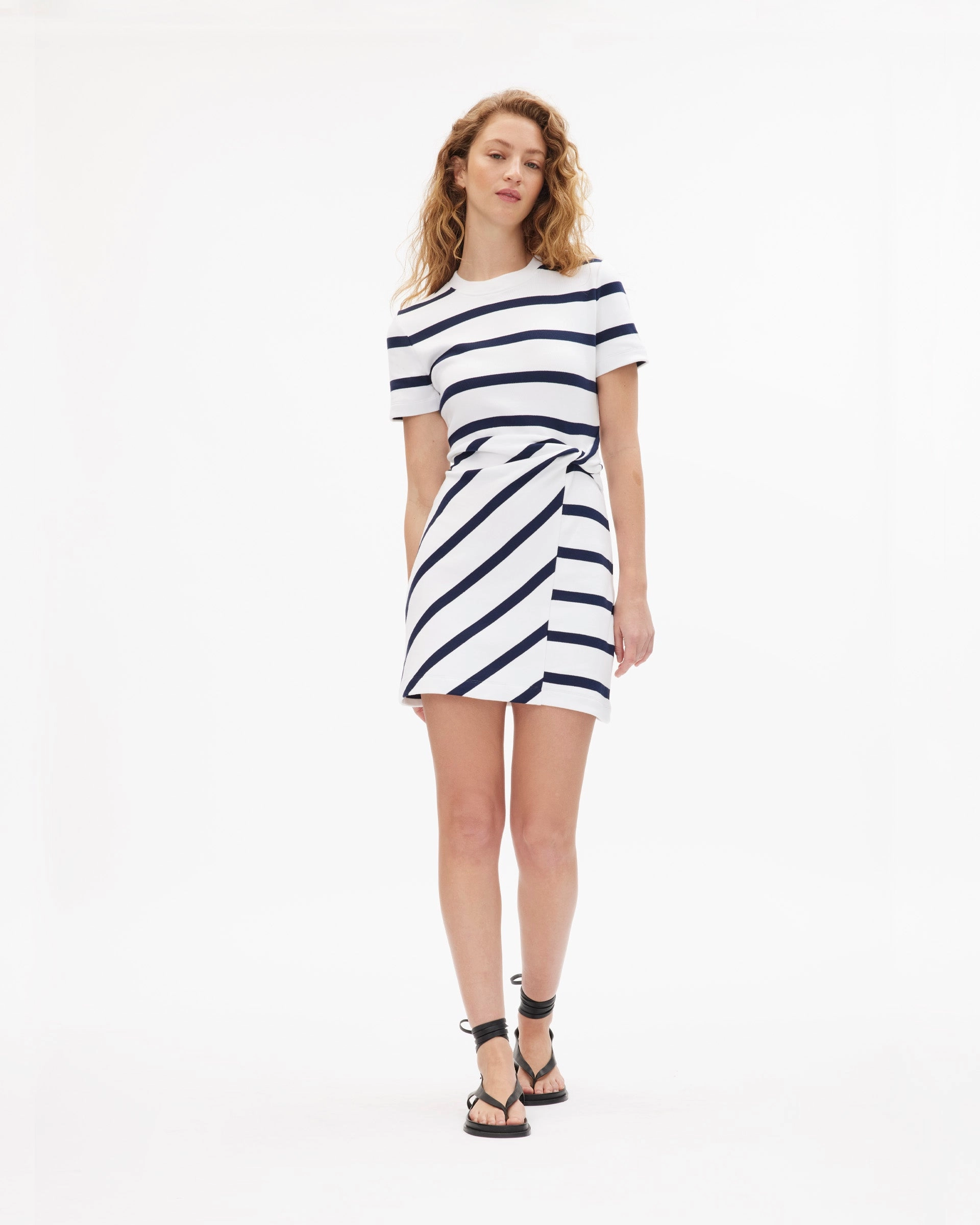 Short Striped Cody Dress SnagResistant Surface EcoFriendly Dye
