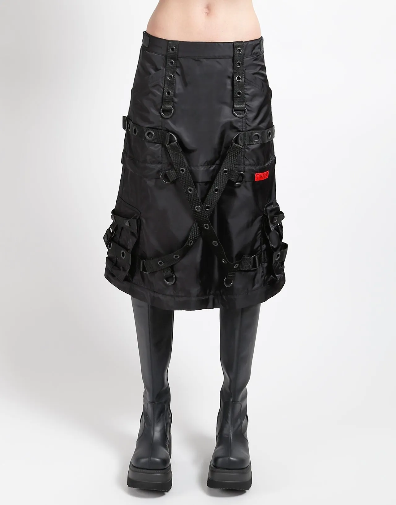 ZIP OFF MEGA NYLON SKIRT BLACK NonChafingEdges