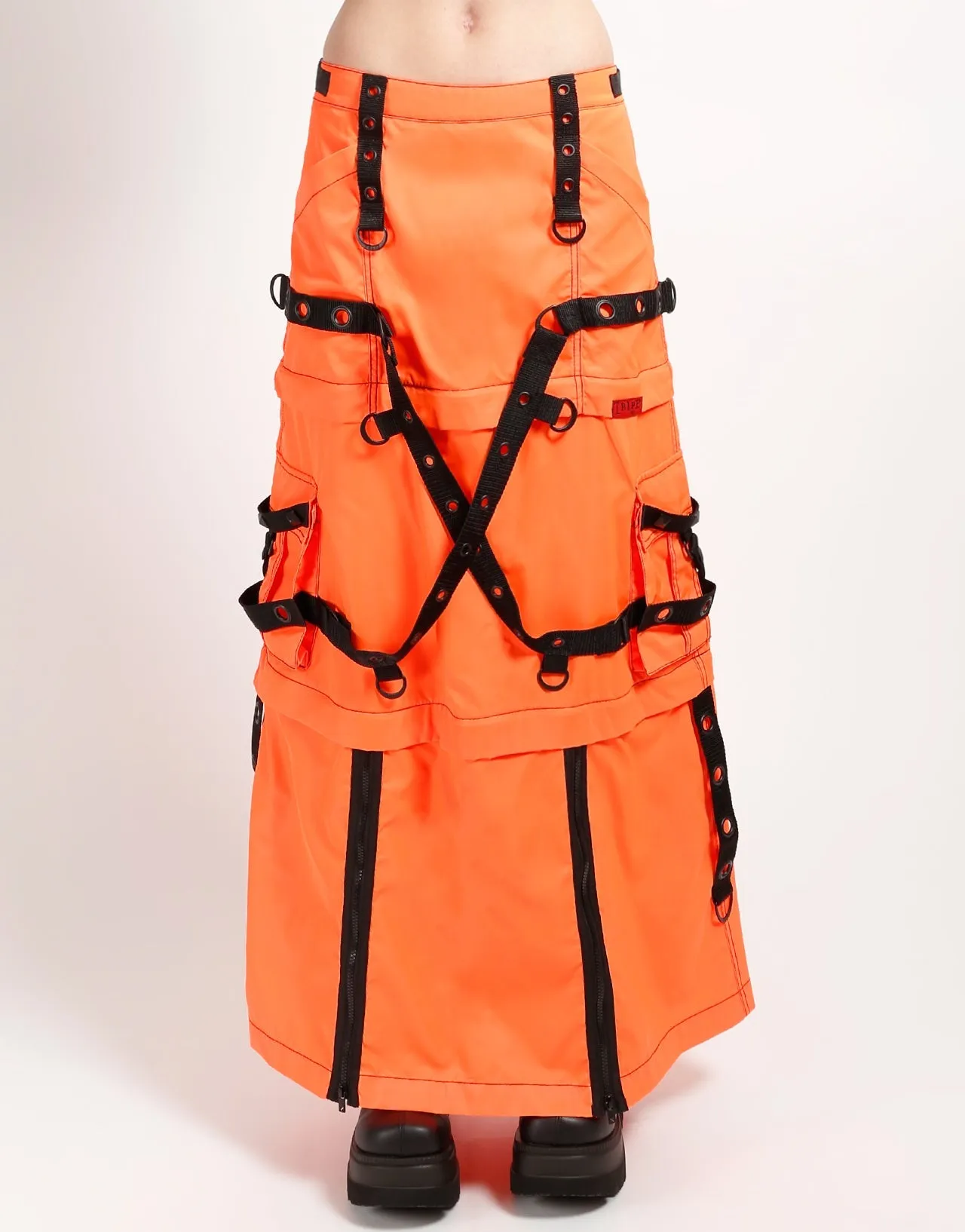 ZIP OFF MEGA NYLON SKIRT NEON ORANGE Simple Comfort