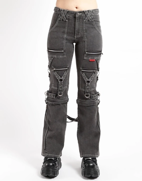 ZIP TO ZIP PANT BLACK DENIM ExpandableSidePanels Easy Fit