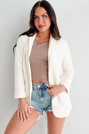 Grinding Away Oversized Blazer (Cream) AntiSnag Lining Material Light Weight